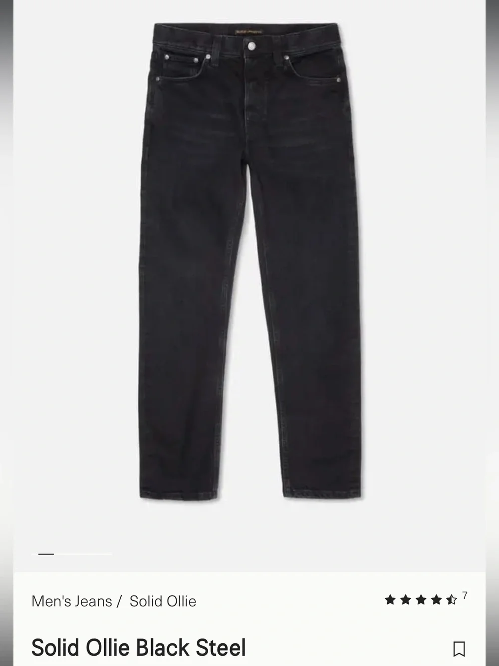 EUC Nudie Jeans Solid Ollie Jeans Black Steel Wash size 31x30 31 30